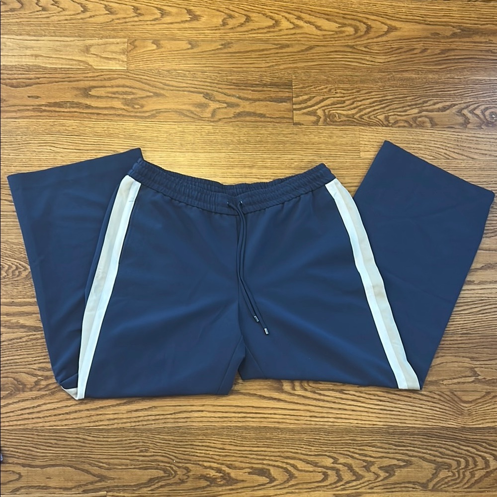 Nine West Wide Leg Navy Blue Track Pants!